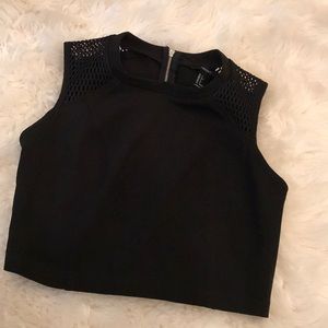 Black crop top